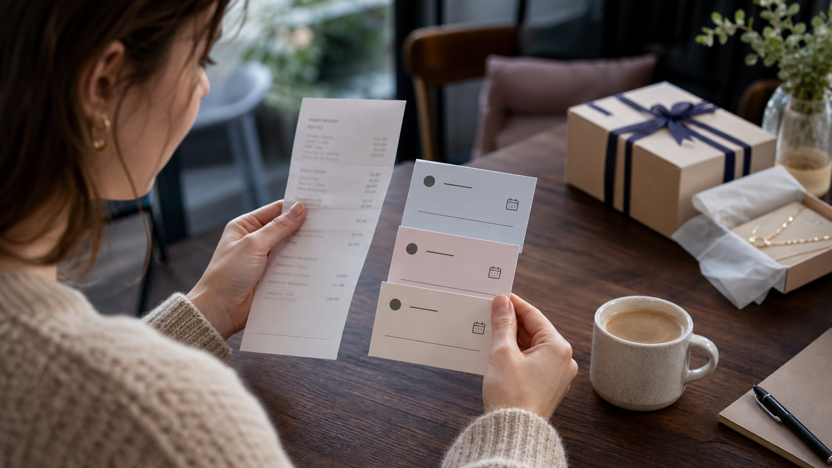 UK shopper checking Klarna Pay in 3 costs and payment dates